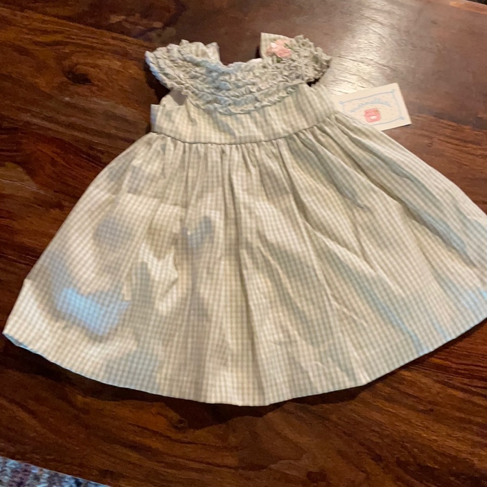 NWT green and white dress